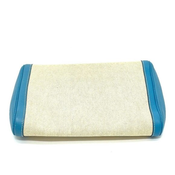 HERMES Equi Pouch Clutch bag Toile H / Taurillon C - Picture 3 of 11